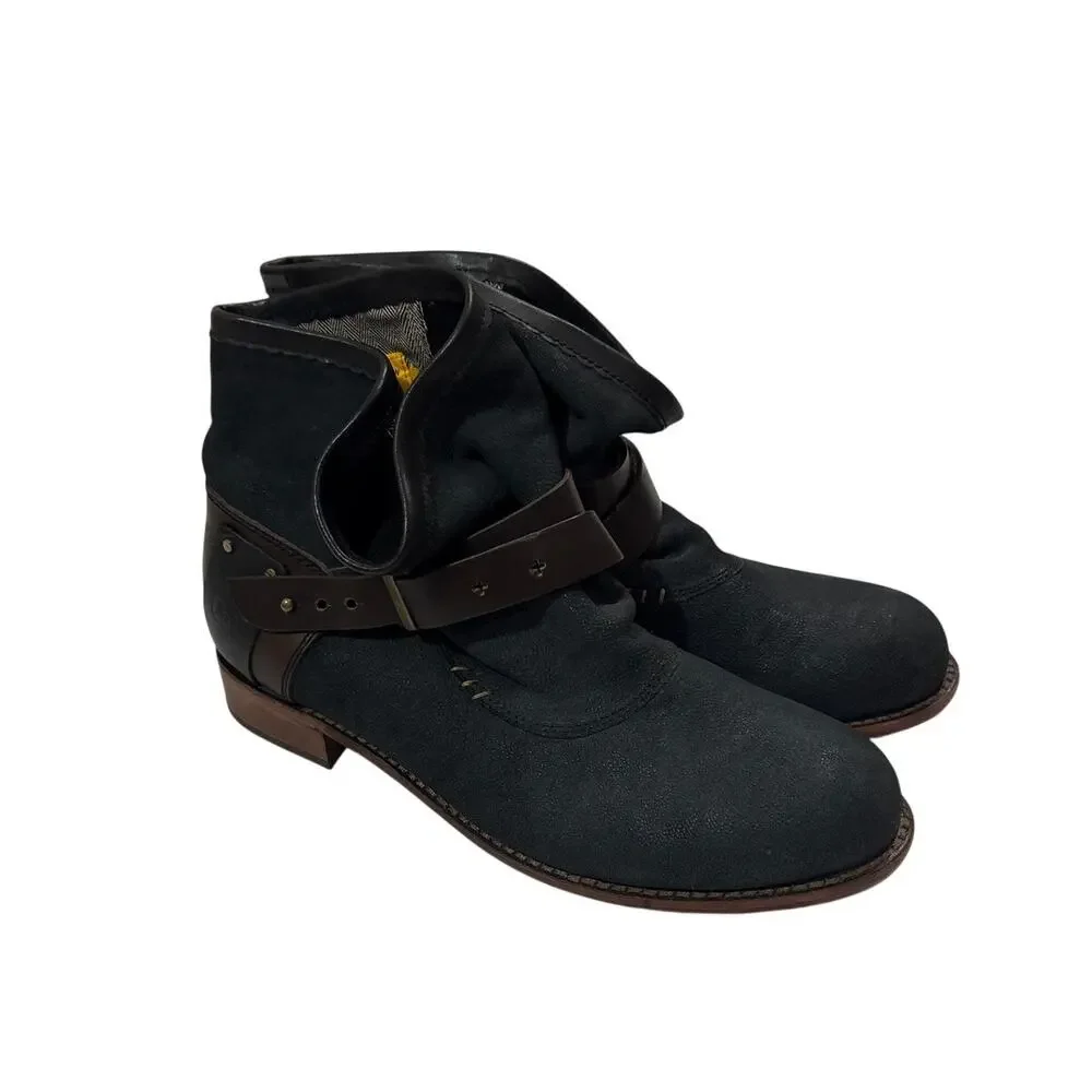 CAT Caterpillar Women’s 9 Laredo Slouch Buckle Bootie Boot Heavy Duty Workwear